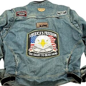 Cortech MOD Denim Motorcycle Jacket Men XXL Blue Armored Riding Coat Biker Lined